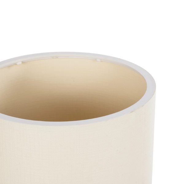 CYLINDER 203-0183 Μοντέρνο Επιτραπέζιο Φωτιστικό Πορτατίφ Μονόφωτο 1 x E27 IP20 Μαύρο Πλαστικό με Μπεζ Υφασμα - Μ14 x Π14 x Υ21cm - Image 5