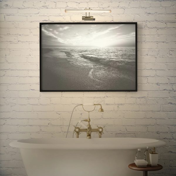REFINE 203-0185 Φωτιστικό Τοίχου - Απλίκα LED 7W 640lm 120° AC 220-240V IP44 Θερμό Λευκό 2700K Χρυσό - Μ35 x Π25 x Υ9cm - 2 Xρόνια Εγγύηση - Image 4