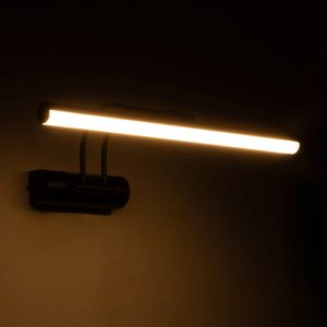 REFINE 203-0188 Φωτιστικό Τοίχου – Απλίκα LED 7W 640lm 120° AC 220-240V IP44 Θερμό Λευκό Μαύρο – Μ35 x Π25 x Υ9cm – 2 Xρόνια Εγγύηση