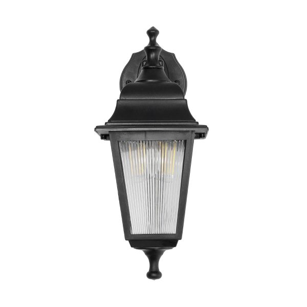 SOLME 203-0211 Vintage Επιτοίχιο Φωτιστικό Φαναράκι Μονόφωτο 1 x E27 IP44 Μαύρο Πλαστικό - Μ19 x Π15 x Υ35cm - Image 3