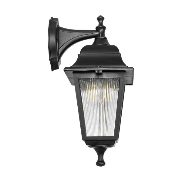 SOLME 203-0211 Vintage Επιτοίχιο Φωτιστικό Φαναράκι Μονόφωτο 1 x E27 IP44 Μαύρο Πλαστικό - Μ19 x Π15 x Υ35cm - Image 4