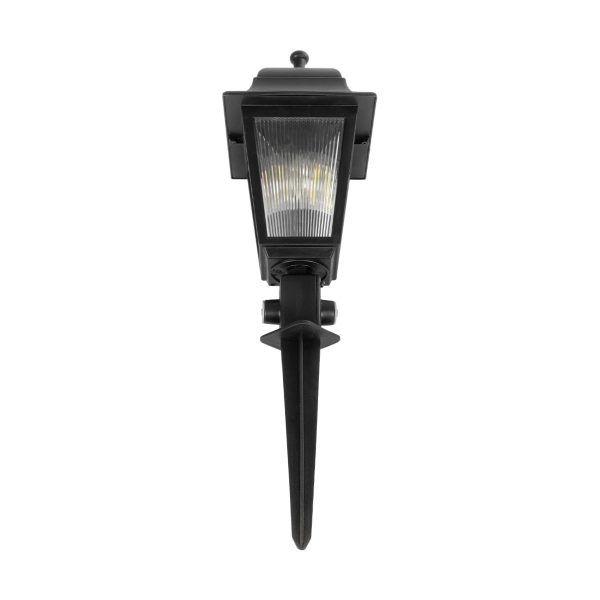 SOLME 203-0213 Vintage Καρφωτό Φωτιστικό Φαναράκι Μονόφωτο 1 x E27 IP44 Μαύρο & Διάφανο Πλαστικό - Μ15 x Π15 x Υ50cm - Image 4