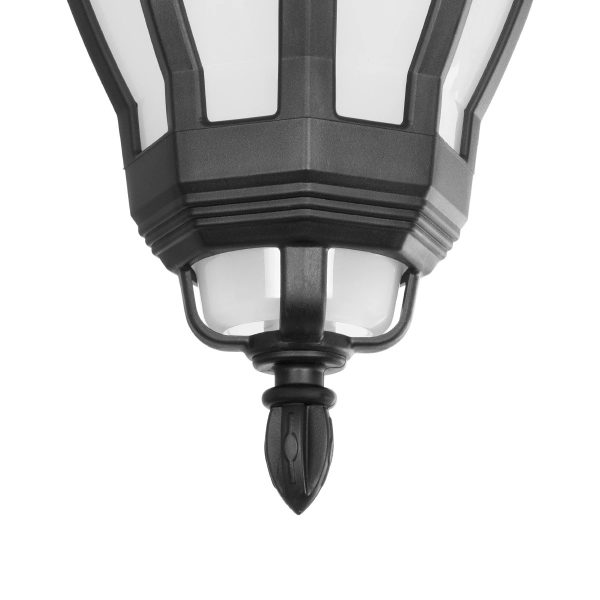 VERDI 203-0232 Vintage Κρεμαστό Φωτιστικό Φαναράκι Μονόφωτο 1 x E27 IP44 Μαύρο Πλαστικό - Μ17 x Π17 x Υ52cm - Image 5