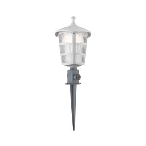 ZARDIN 203-0241 Vintage Καρφωτό Φωτιστικό Φαναράκι Μονόφωτο 1 x E27 IP44 Λευκό & Διάφανο Πλαστικό – Μ16 x Π16 x Υ51cm