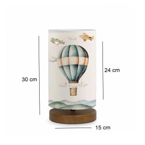 BALLON 204-0145 Παιδικό Eπιτραπέζιο Φωτιστικό Φιγούρα Μονόφωτο 1 x E27 IP20 Πολύχρωμο Ύφασμα – Μ15 x Π15 x Υ30cm