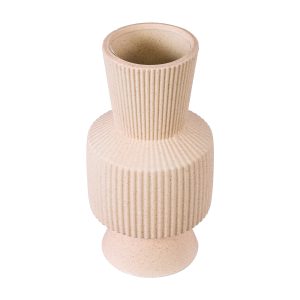 Artificial Garden CAPRI 20468 Πήλινο Κεραμικό Κασπώ Γλάστρα – Flower Pot Απαλό Μπεζ Φ7.5cm x Υ20cm