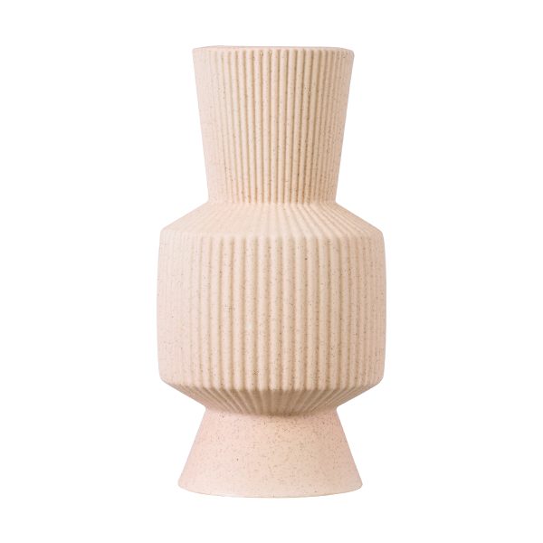Artificial Garden CAPRI 20468 Πήλινο Κεραμικό Κασπώ Γλάστρα - Flower Pot Απαλό Μπεζ Φ7.5cm x Υ20cm - Image 3
