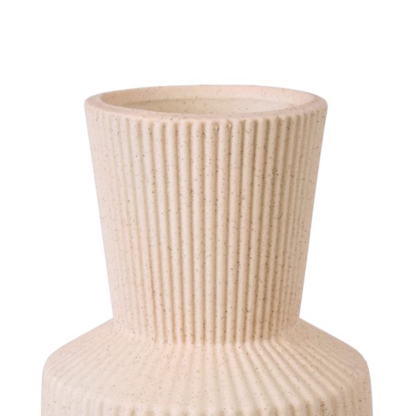Artificial Garden CAPRI 20468 Πήλινο Κεραμικό Κασπώ Γλάστρα - Flower Pot Απαλό Μπεζ Φ7.5cm x Υ20cm - Image 4