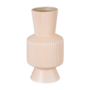 Artificial Garden CAPRI 20470 Πήλινο Κεραμικό Κασπώ Γλάστρα – Flower Pot Απαλό Μπεζ Φ9.5cm x Υ25cm