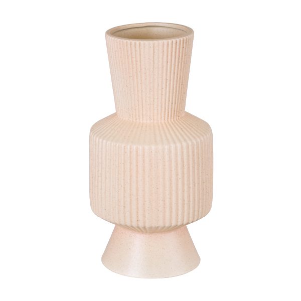 Artificial Garden CAPRI 20470 Πήλινο Κεραμικό Κασπώ Γλάστρα - Flower Pot Απαλό Μπεζ Φ9.5cm x Υ25cm