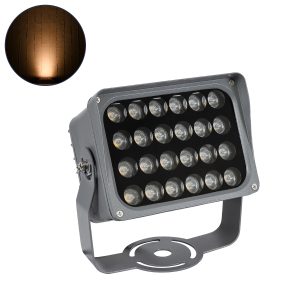 FLOOD-XENA 90127 Προβολέας Σποτ Wall Washer LED 24W 2520lm 10° AC 220-240V Αδιάβροχο IP65 Πορτοκαλί 2200K – Γκρι Ανθρακί – Μ18 x Π13.5 x Υ18cm – 3 Χρόνια Εγγύηση