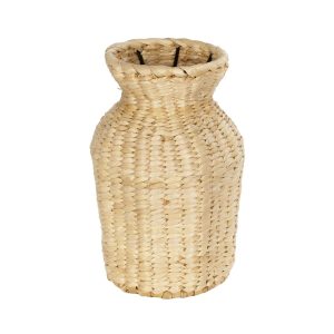 Artificial Garden HAVANA 21222 Διακοσμητικό Πλεκτό Καλάθι – Κασπώ Γλάστρα – Flower Pot Μπεζ Μ16 x Π16 x Υ25cm