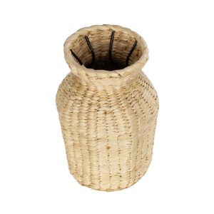 Artificial Garden HAVANA 21222 Διακοσμητικό Πλεκτό Καλάθι – Κασπώ Γλάστρα – Flower Pot Μπεζ Μ16 x Π16 x Υ25cm