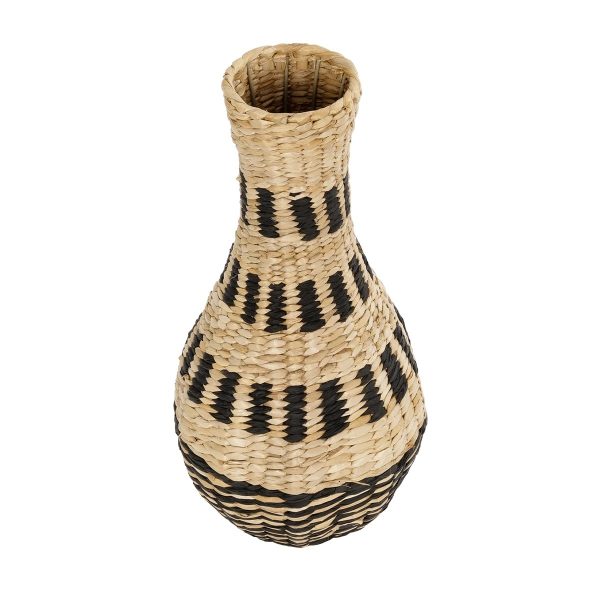 Artificial Garden HAVANA 21230 Διακοσμητικό Πλεκτό Καλάθι - Κασπώ Γλάστρα - Flower Pot Μπεζ με Μαύρο Π25 x M25 x Υ57cm - Image 2