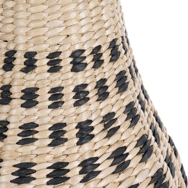 Artificial Garden MARSELLE 21232 Διακοσμητικό Πλεκτό Καλάθι - Κασπώ Γλάστρα - Flower Pot Μπεζ με Μαύρο Φ32cm x Υ65cm - Image 4