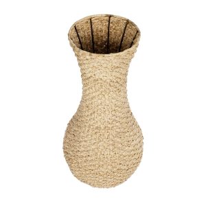 Artificial Garden SANDIAGO 21233 Διακοσμητικό Πλεκτό Καλάθι – Κασπώ Γλάστρα – Flower Pot Μπεζ Π30 x M30 x Υ60cm