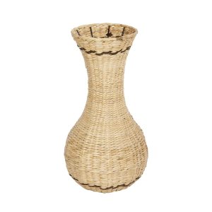 Artificial Garden MONACO 21236 Διακοσμητικό Πλεκτό Καλάθι – Κασπώ Γλάστρα – Flower Pot Μπεζ με Καφέ Π25 x M25 x Υ45cm
