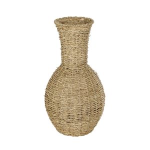 Artificial Garden MAUI 21242 Διακοσμητικό Πλεκτό Καλάθι – Κασπώ Γλάστρα – Flower Pot Μπεζ Π22 x M22 x Υ40cm