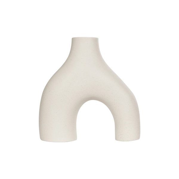 Artificial Garden TOLEDO 21250 Διακοσμητικό Κεραμικό Βάζo Μπεζ Π23 x Μ10 x Υ24 cm - Image 3