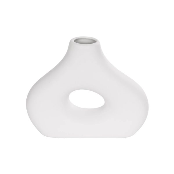 Artificial Garden HORIZON 21253 Διακοσμητικό Κεραμικό Βάζo Λευκό Π18 x Μ6 x Υ15 cm