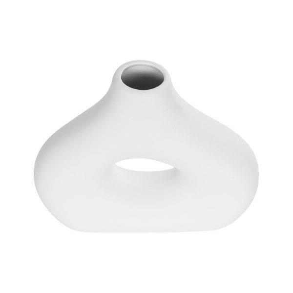 Artificial Garden HORIZON 21253 Διακοσμητικό Κεραμικό Βάζo Λευκό Π18 x Μ6 x Υ15 cm - Image 2