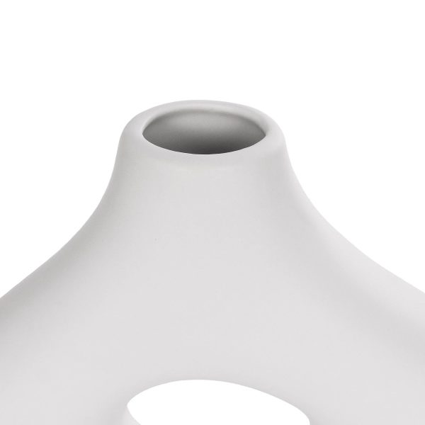 Artificial Garden HORIZON 21253 Διακοσμητικό Κεραμικό Βάζo Λευκό Π18 x Μ6 x Υ15 cm - Image 4