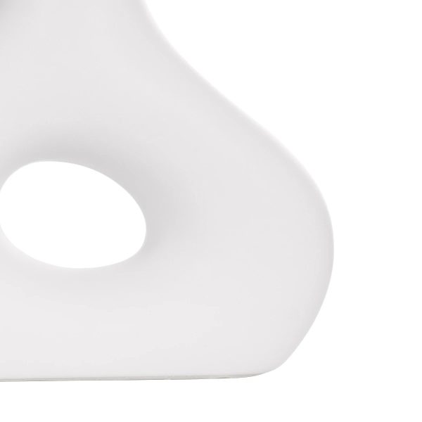 Artificial Garden HORIZON 21253 Διακοσμητικό Κεραμικό Βάζo Λευκό Π18 x Μ6 x Υ15 cm - Image 5
