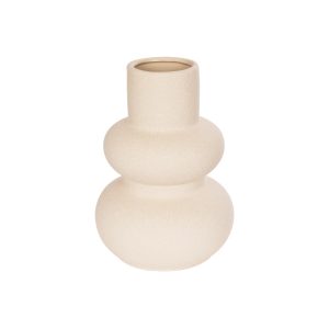 Artificial Garden QUARTZ 21254 Διακοσμητικό Κεραμικό Βάζo Μπεζ Π15 x Μ15 x Υ20 cm