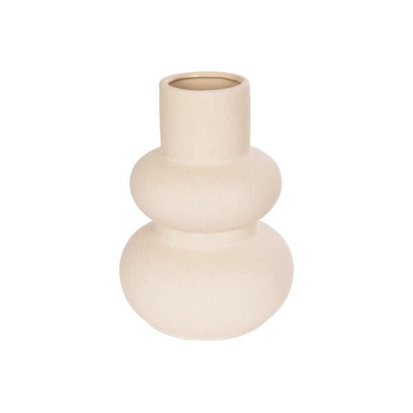 Artificial Garden QUARTZ 21254 Διακοσμητικό Κεραμικό Βάζo Μπεζ Π15 x Μ15 x Υ20 cm