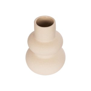 Artificial Garden QUARTZ 21254 Διακοσμητικό Κεραμικό Βάζo Μπεζ Π15 x Μ15 x Υ20 cm