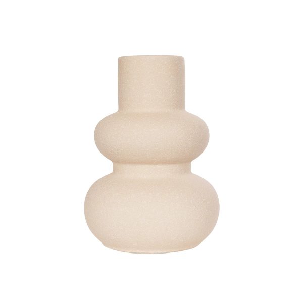 Artificial Garden QUARTZ 21254 Διακοσμητικό Κεραμικό Βάζo Μπεζ Π15 x Μ15 x Υ20 cm - Image 3