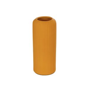 Artificial Garden CANGUU 21255 Διακοσμητικό Κεραμικό Βάζo Πορτοκαλί Π11 x Μ11 x Υ26 cm