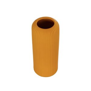 Artificial Garden CANGUU 21255 Διακοσμητικό Κεραμικό Βάζo Πορτοκαλί Π11 x Μ11 x Υ26 cm