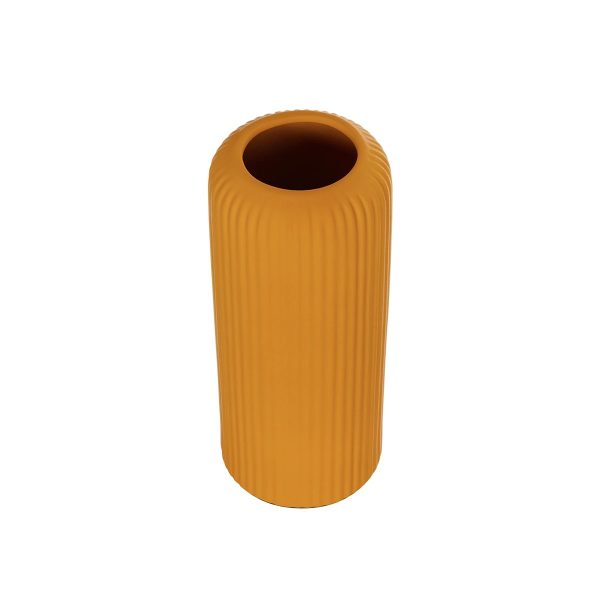 Artificial Garden CANGUU 21255 Διακοσμητικό Κεραμικό Βάζo Πορτοκαλί Π11 x Μ11 x Υ26 cm - Image 2