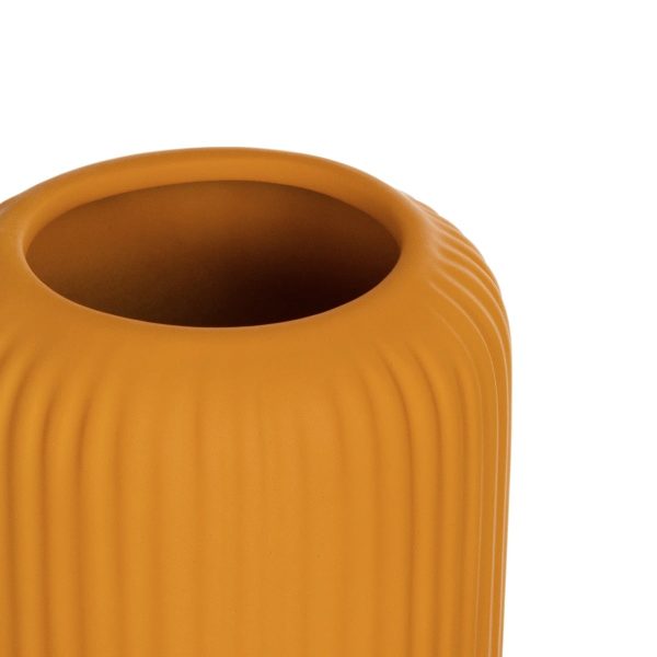 Artificial Garden CANGUU 21255 Διακοσμητικό Κεραμικό Βάζo Πορτοκαλί Π11 x Μ11 x Υ26 cm - Image 4