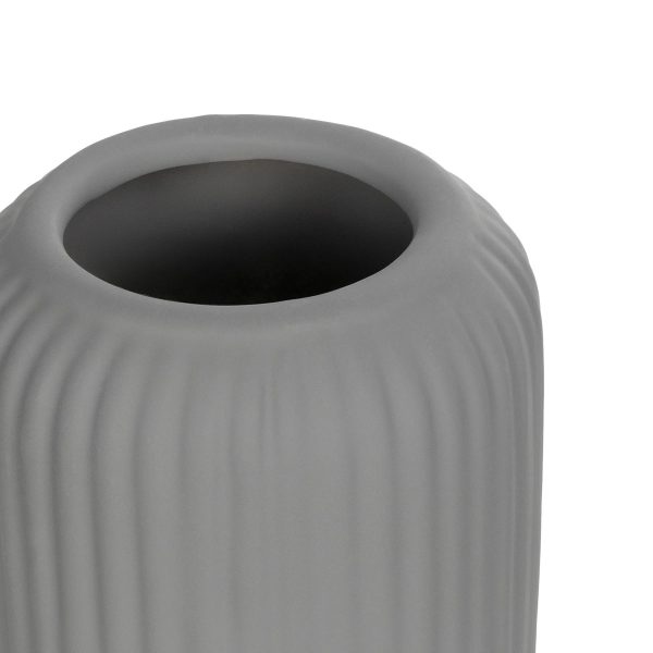 Artificial Garden LOVINA 21257 Διακοσμητικό Κεραμικό Βάζo Γκρι Π9 x Μ9 x Υ16 cm - Image 4