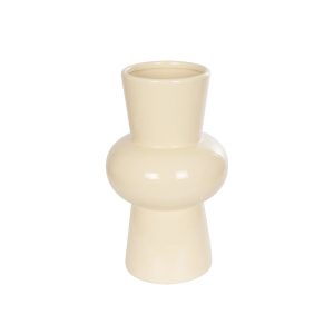 Artificial Garden DESERT 21258 Διακοσμητικό Κεραμικό Βάζo Μπεζ Π14 x Μ14 x Υ25 cm