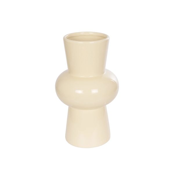 Artificial Garden DESERT 21258 Διακοσμητικό Κεραμικό Βάζo Μπεζ Π14 x Μ14 x Υ25 cm