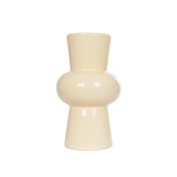 Artificial Garden DESERT 21258 Διακοσμητικό Κεραμικό Βάζo Μπεζ Π14 x Μ14 x Υ25 cm - Image 2