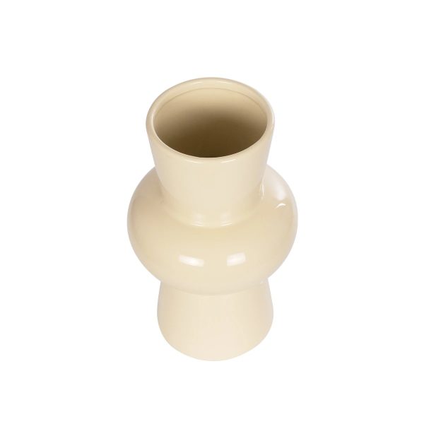 Artificial Garden DESERT 21258 Διακοσμητικό Κεραμικό Βάζo Μπεζ Π14 x Μ14 x Υ25 cm - Image 3