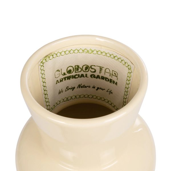 Artificial Garden DESERT 21258 Διακοσμητικό Κεραμικό Βάζo Μπεζ Π14 x Μ14 x Υ25 cm - Image 5
