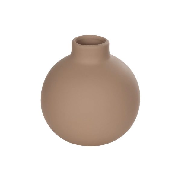 Artificial Garden MAURITIUS 21259 Διακοσμητικό Κεραμικό Βάζo ΚαφέΠ12 x Μ12 x Υ14 cm