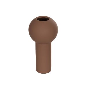 Artificial Garden COSTA RICA 21260 Διακοσμητικό Κεραμικό Βάζo Καφέ Π10 x Μ10 x Υ21cm