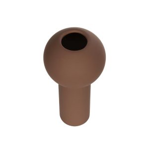 Artificial Garden COSTA RICA 21260 Διακοσμητικό Κεραμικό Βάζo Καφέ Π10 x Μ10 x Υ21cm