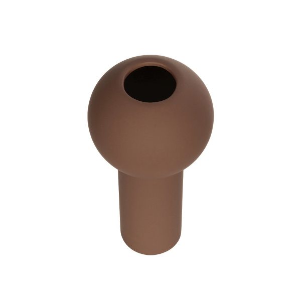 Artificial Garden COSTA RICA 21260 Διακοσμητικό Κεραμικό Βάζo Καφέ Π10 x Μ10 x Υ21cm - Image 2