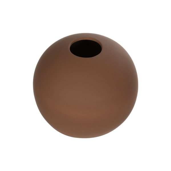 Artificial Garden SANUR 21261 Διακοσμητικό Κεραμικό Βάζo Καφέ Π22 x Μ22 x Υ20cm - Image 2