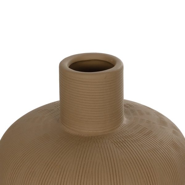 Artificial Garden CORNEOL 21262 Διακοσμητικό Κεραμικό Βάζo Καφέ Π17 x Μ17 x Υ20cm - Image 4