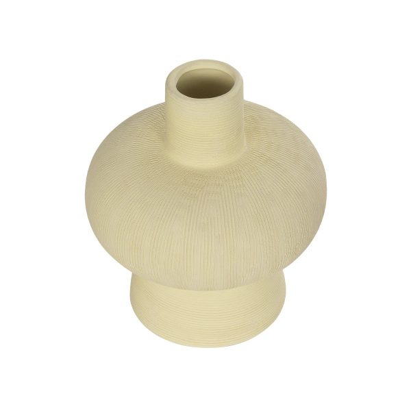 Artificial Garden ICEBERG 21263 Διακοσμητικό Κεραμικό Βάζo Μπεζ Π17 x Μ17 x Υ20cm - Image 2