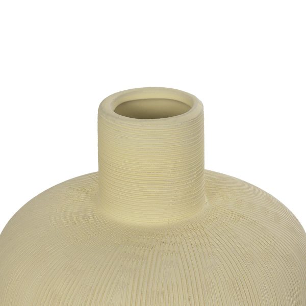 Artificial Garden ICEBERG 21263 Διακοσμητικό Κεραμικό Βάζo Μπεζ Π17 x Μ17 x Υ20cm - Image 4