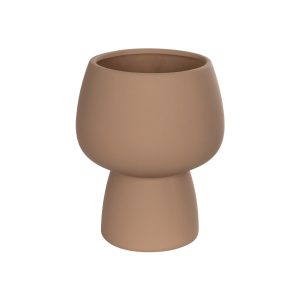 Artificial Garden AMBER 21269 Διακοσμητικό Κεραμικό Βάζo Καφέ Π17 x Μ17 x Υ20cm
